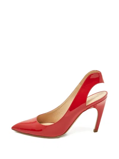 Pre-owned Dior Leather Pointed Pumps In Red