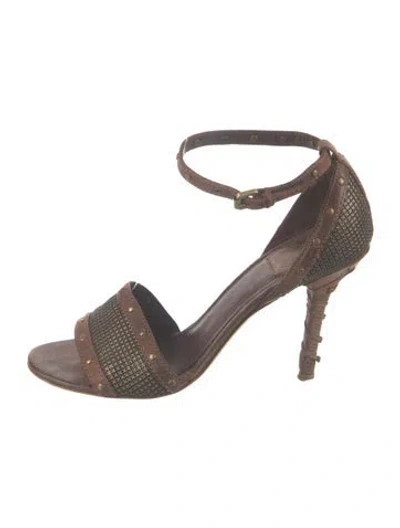 Pre-owned Dior Leather Printed Sandals