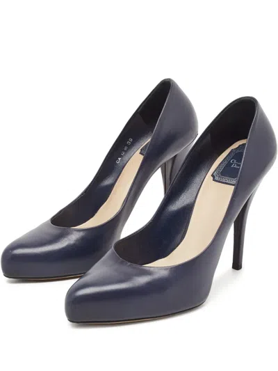 Pre-owned Dior Leather Pumps In Blue