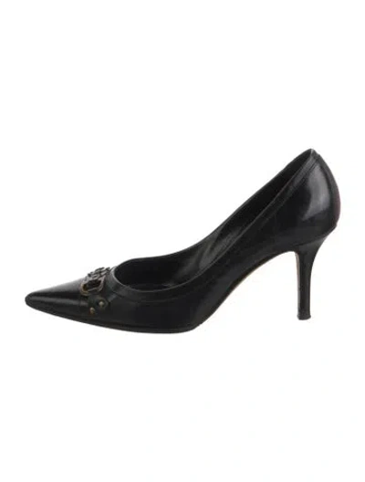 Pre-owned Dior Leather Pumps In Black/silver