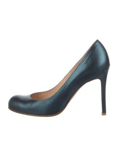 Pre-owned Dior Leather Pumps In Blue