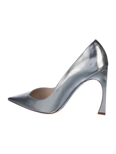 Pre-owned Dior Leather Pumps In Gray
