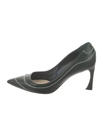 Pre-owned Dior Leather Pumps In Green