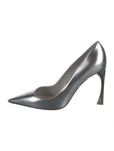Pre-owned Dior Leather Pumps In Silver