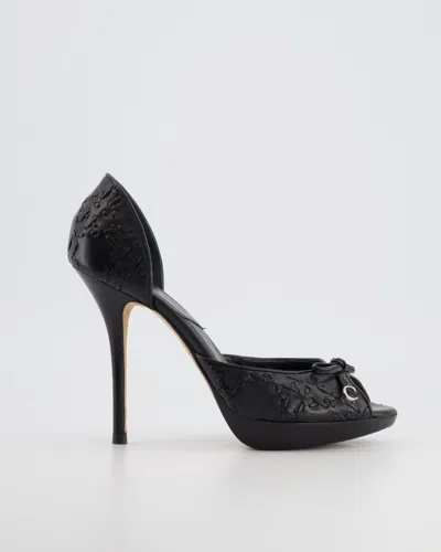 Dior Leather Pumps With Silver Logo Details In Black