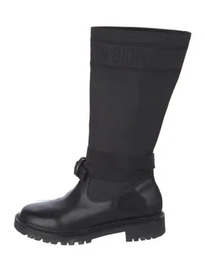 Pre-owned Dior Leather Rain Boots In Blue
