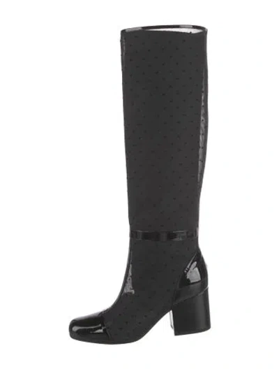 Pre-owned Dior Leather Riding Boots In Black
