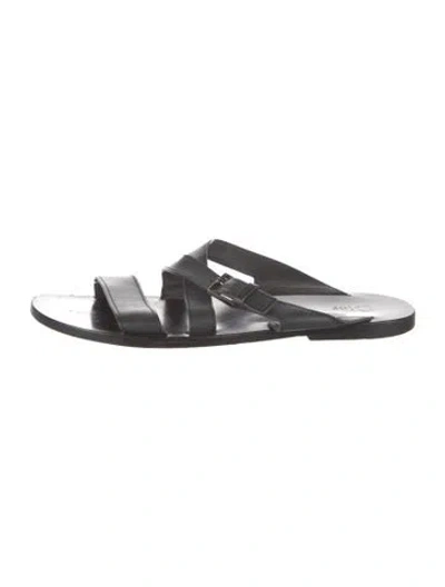 Pre-owned Dior Leather Sandals In Blue