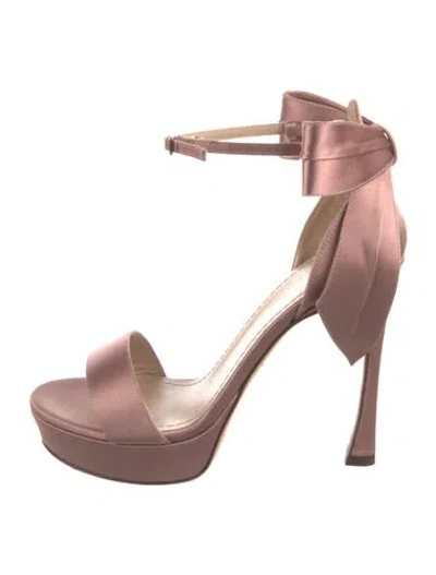 Pre-owned Dior Leather Sandals In Brown
