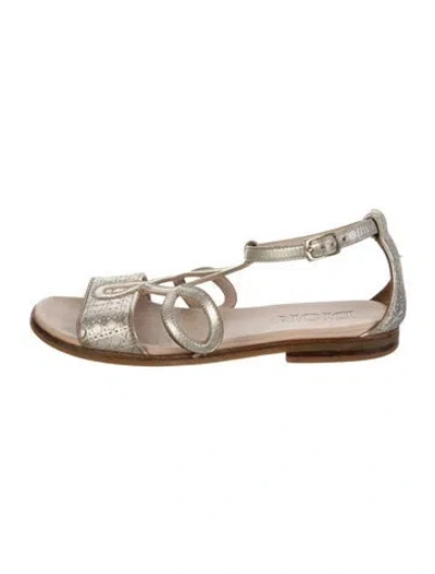 Pre-owned Dior Babies' Leather Sandals In Neutral