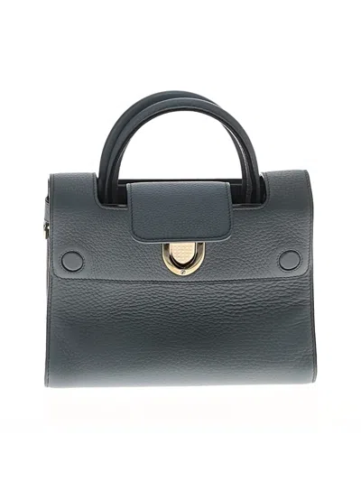 Pre-owned Dior Leather Satchel In Blue