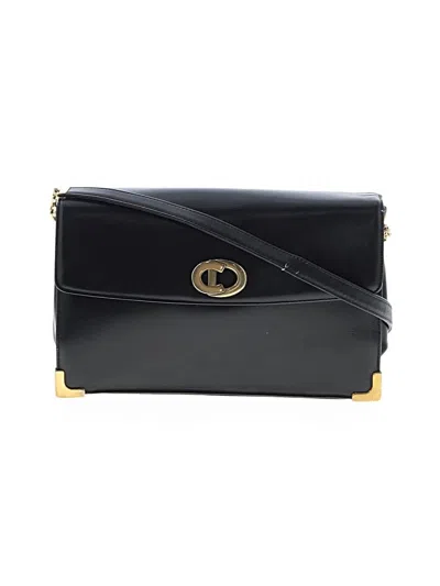 Pre-owned Dior Leather Shoulder Bag In Black