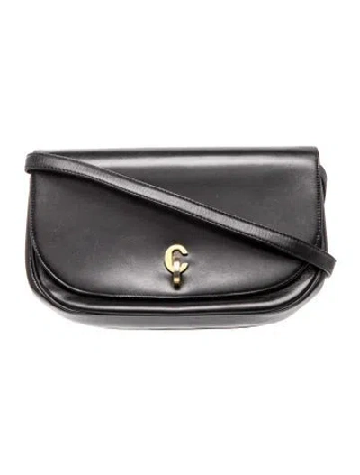Pre-owned Dior Leather Shoulder Bag Vintage In Black