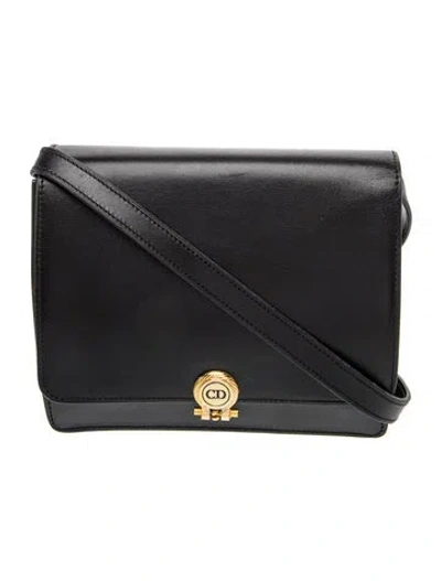 Pre-owned Dior Leather Shoulder Bag Vintage In Brown