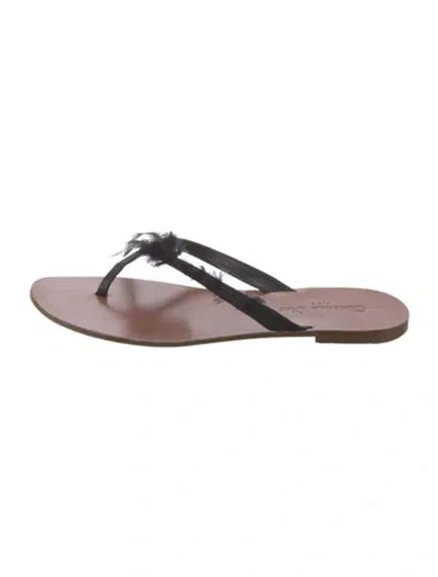 Pre-owned Dior Leather Slides In Pink