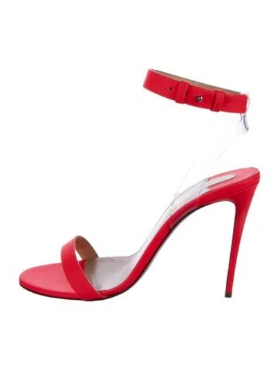 Pre-owned Dior Leather Slides In Red