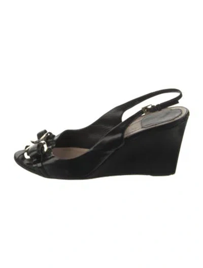 Pre-owned Dior Leather Slingback Pumps In Black