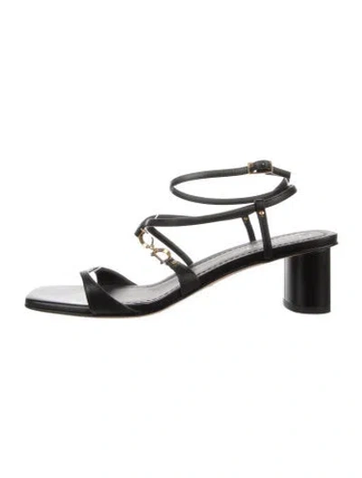 Pre-owned Dior Leather Slingback Sandals In Black