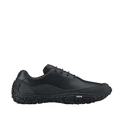 Pre-owned Dior Leather Sneakers 43 It In Black