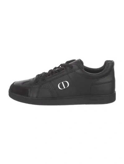 Pre-owned Dior Leather Sneakers In Black