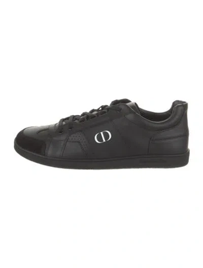 Pre-owned Dior Leather Sneakers In Black