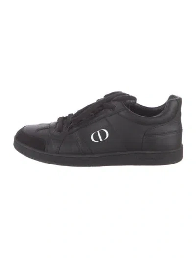 Pre-owned Dior Leather Sneakers In Black