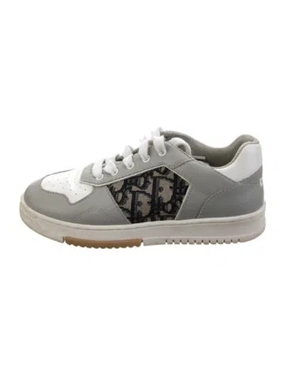 Pre-owned Dior Babies' Leather Sneakers In Gray