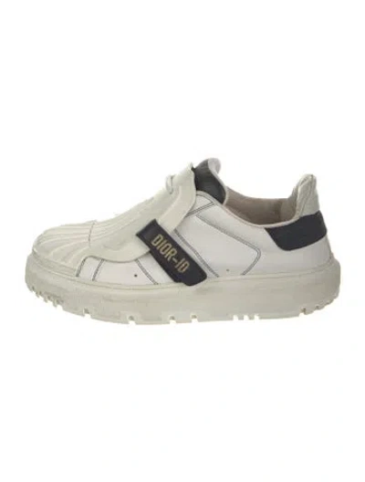 Pre-owned Dior Leather Sneakers In White