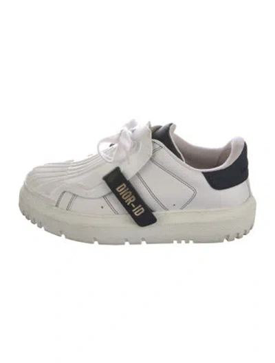 Pre-owned Dior Leather Sneakers In White