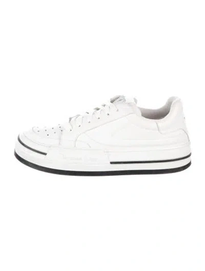 Pre-owned Dior Leather Sneakers In White