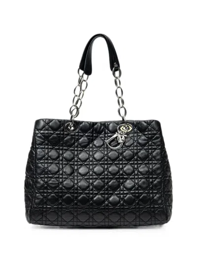 Pre-owned Dior Leather Tote Bag In Black