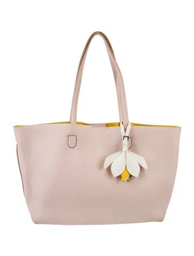 Pre-owned Dior Leather Tote In Pink