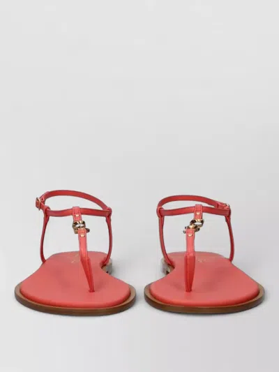 Dior Leather T-strap Sandals In Pink