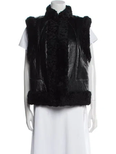 Pre-owned Dior Leather Vest In Black