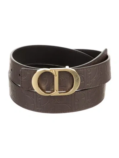 Pre-owned Dior Leather Waist Belt In Black