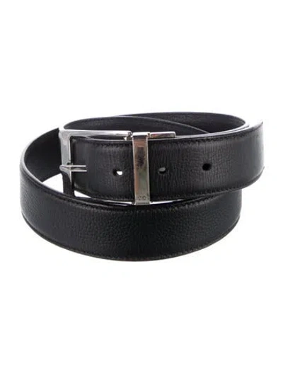 Pre-owned Dior Leather Waist Belt In Black