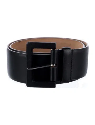 Pre-owned Dior Leather Waist Belt In Black