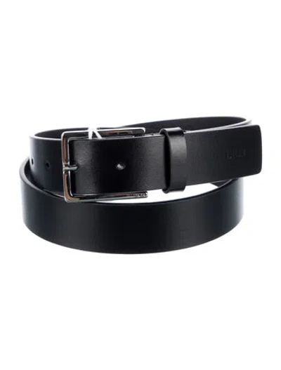 Pre-owned Dior Leather Waist Belt In Black