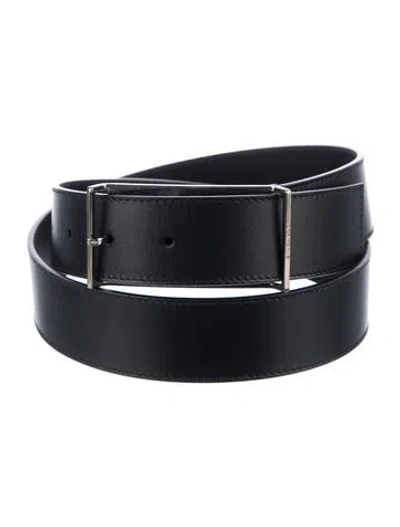 Pre-owned Dior Leather Waist Belt In Black