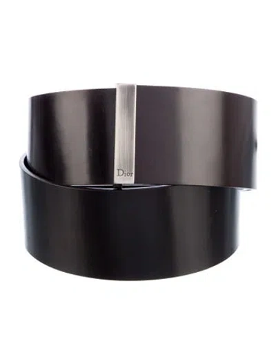 Pre-owned Dior Leather Waist Belt In Brown