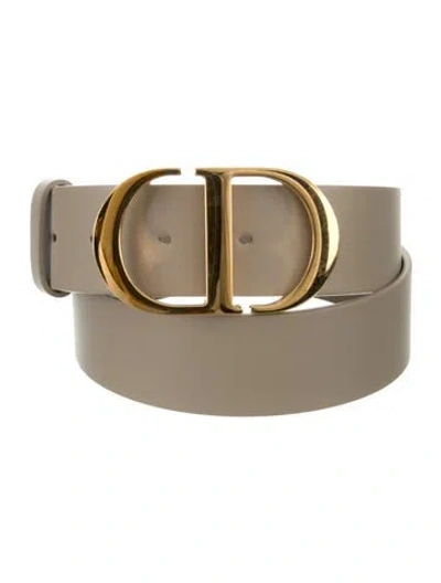 Pre-owned Dior Leather Waist Belt In Neutrals