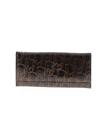 Pre-owned Dior Leather Wallet In Brown