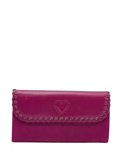 Pre-owned Dior Leather Wallet In Pink