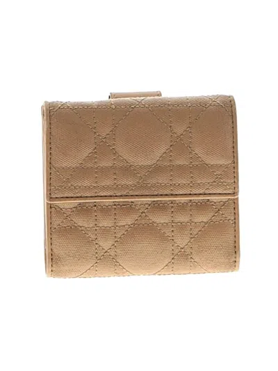 Pre-owned Dior Leather Wallet In Tan