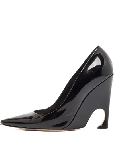 Pre-owned Dior Leather Wedge Pumps