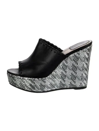 Pre-owned Dior Leather Whipstitch Trim Slides In Multi