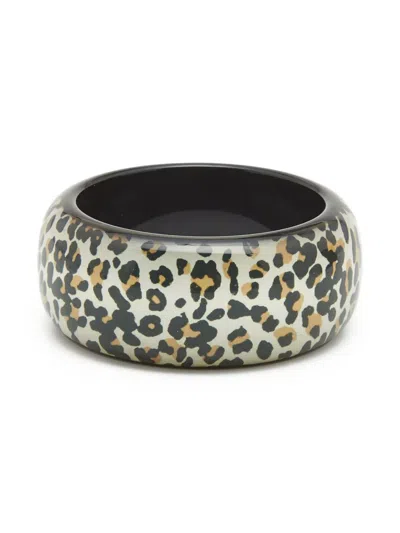 Pre-owned Dior Leopard-print Acrylic Cuff Bracelet