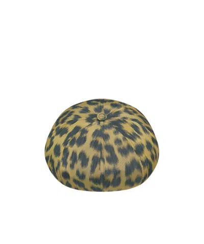 Dior Leopard Print Bailey Hat In Green