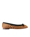 Dior Leopard Print Ballet Shoes In Brown