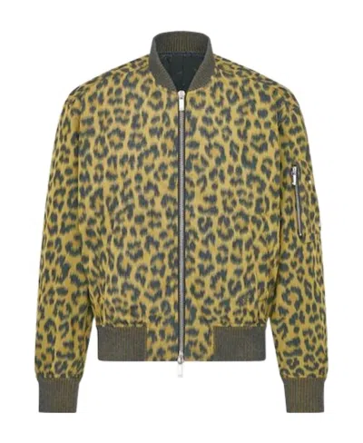 Dior Leopard Print Leisure Jacket In Green